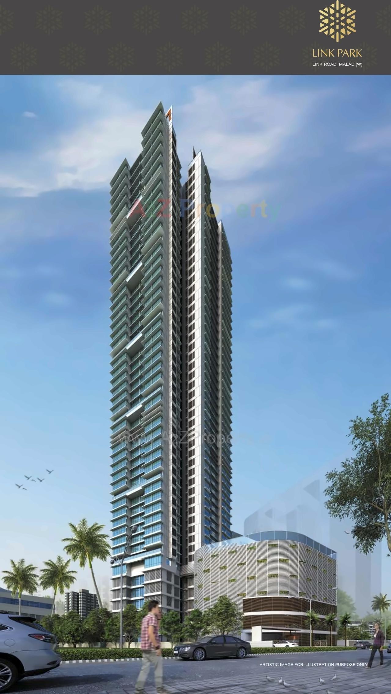 3D Elevation of real estate project Linkpark located at Borivali, MumbaiSuburban, Maharashtra