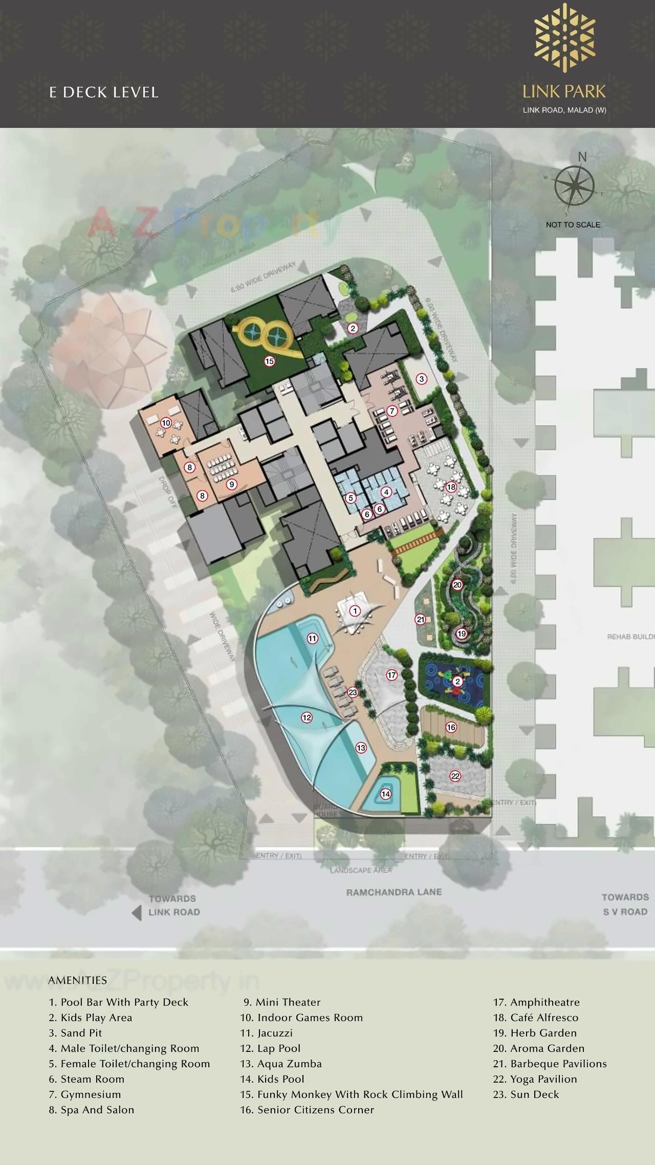 Layout of real estate project Linkpark located at Borivali, MumbaiSuburban, Maharashtra