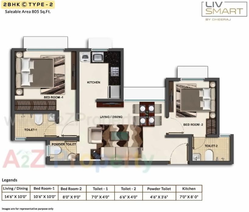 Layout of real estate project Livsmart Kurla located at Kurla, MumbaiSuburban, Maharashtra