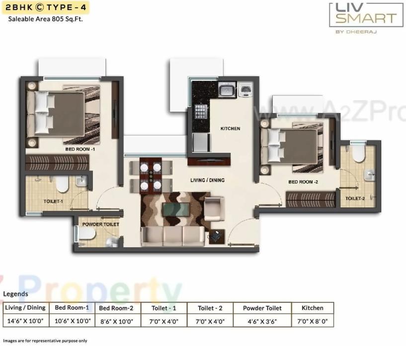 Layout of real estate project Livsmart Kurla located at Kurla, MumbaiSuburban, Maharashtra