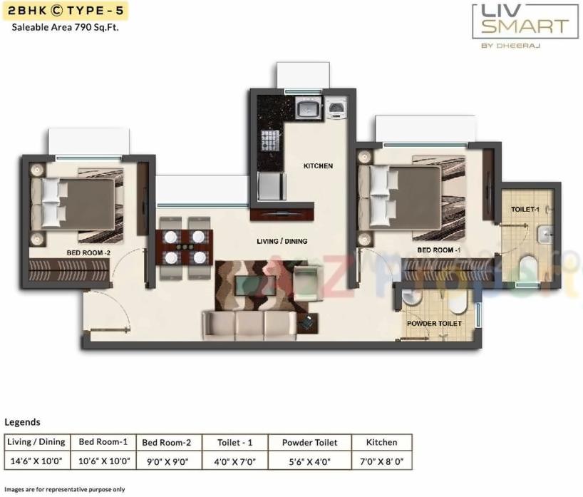Layout of real estate project Livsmart Kurla located at Kurla, MumbaiSuburban, Maharashtra