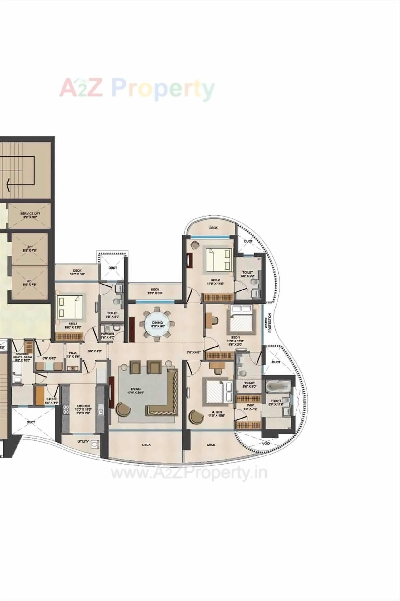 Layout of real estate project Lodha Fiorenza located at Borivali, MumbaiSuburban, Maharashtra