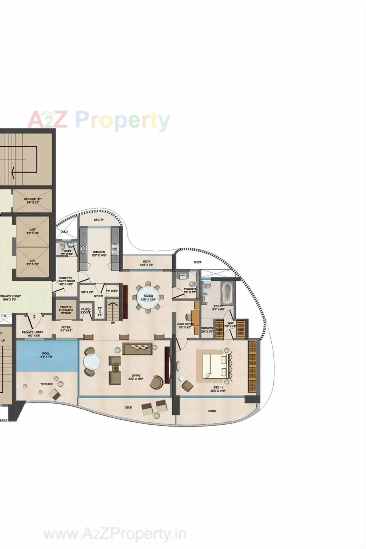 Layout of real estate project Lodha Fiorenza located at Borivali, MumbaiSuburban, Maharashtra