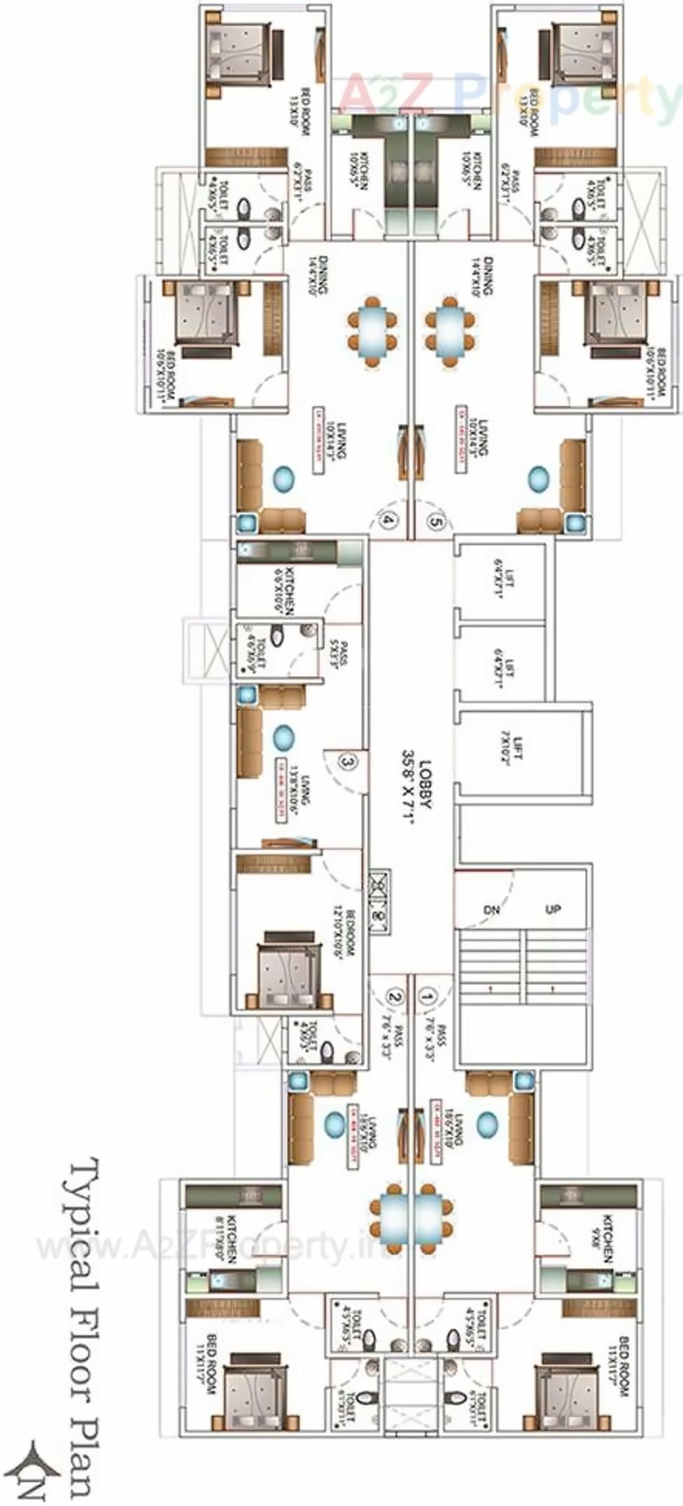 Layout of real estate project Madhav Reality located at Borivali, MumbaiSuburban, Maharashtra