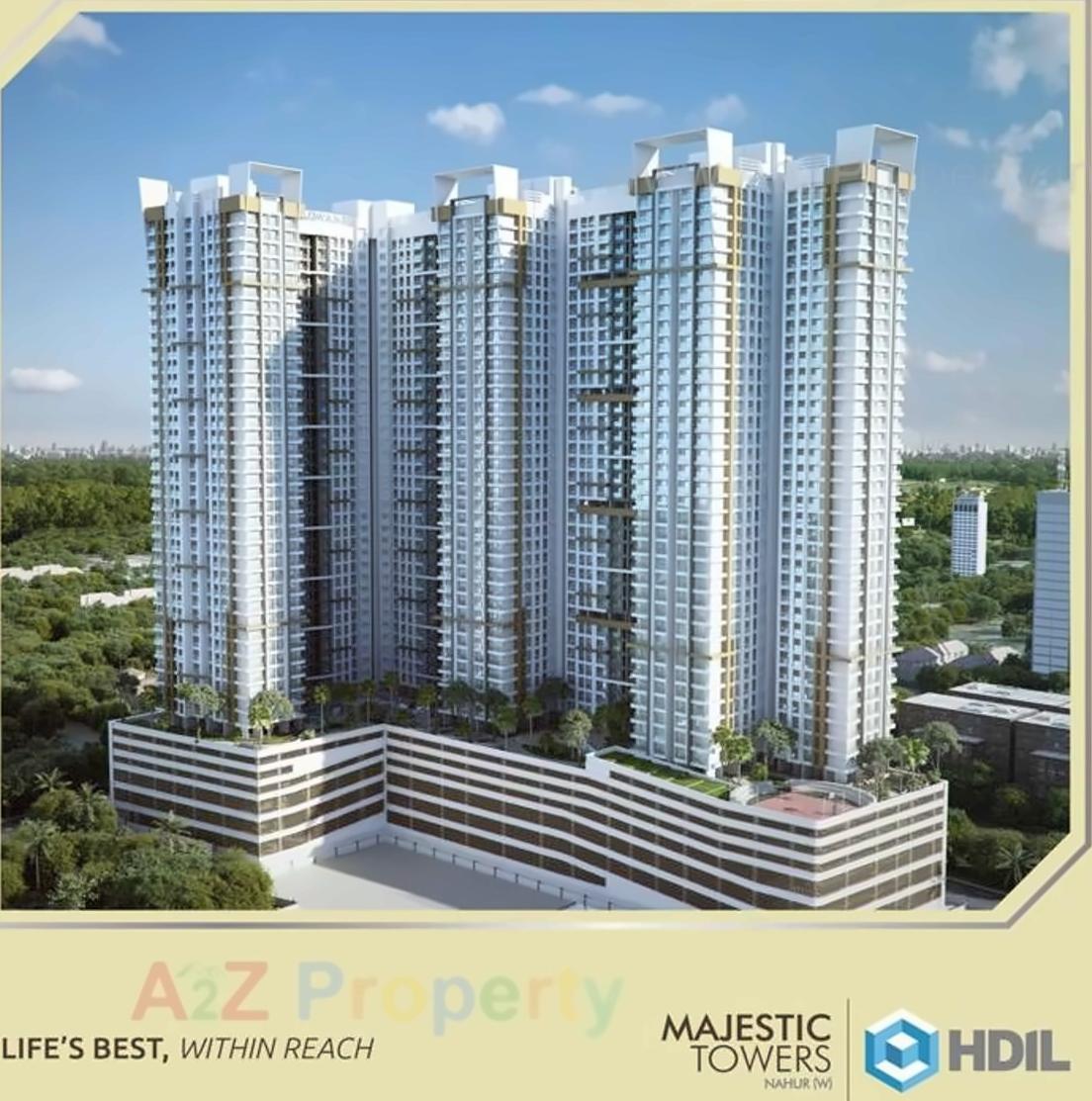 3D Elevation of real estate project Majestic Towers located at Kurla, MumbaiSuburban, Maharashtra