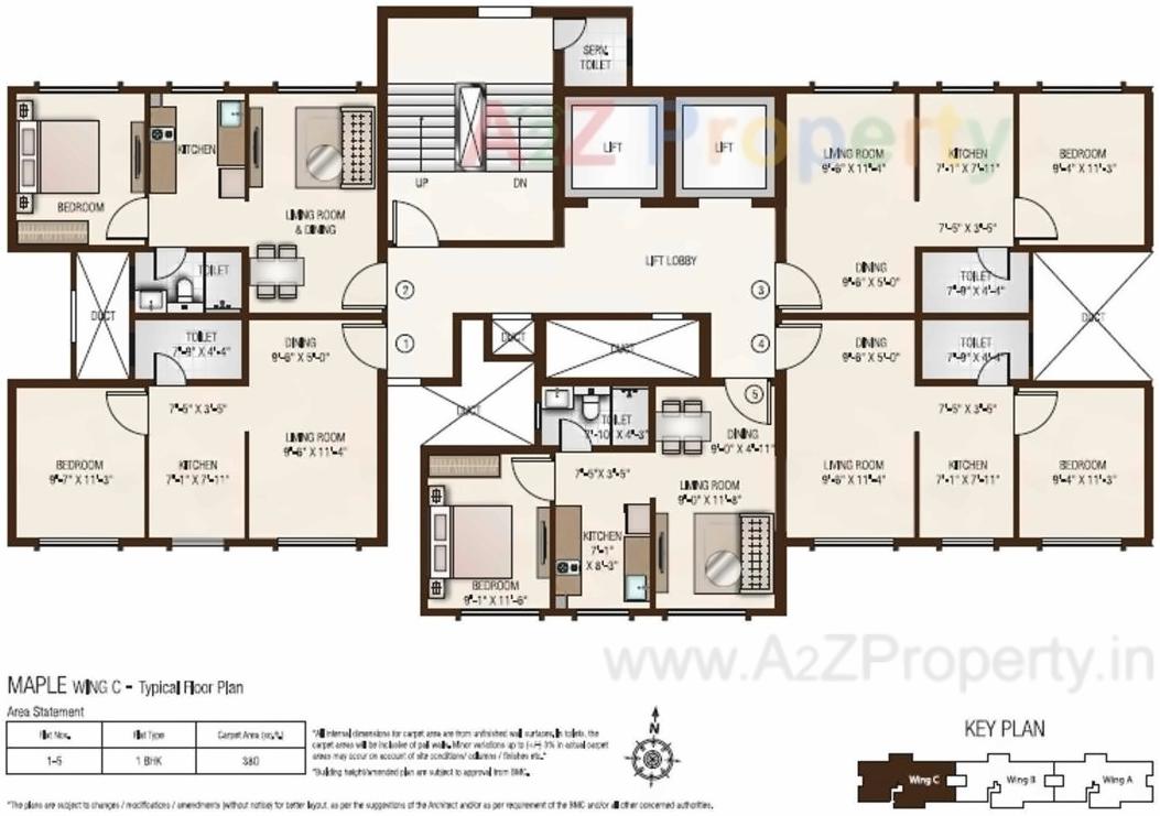 Layout of real estate project Maple A B located at Kurla, MumbaiSuburban, Maharashtra