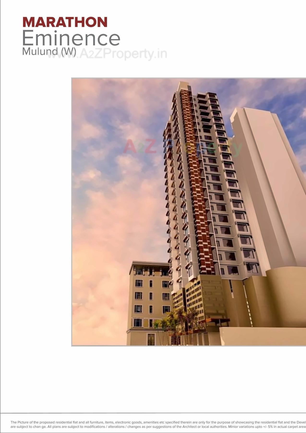 3D Elevation of real estate project Marathon Eminence located at Kurla, MumbaiSuburban, Maharashtra