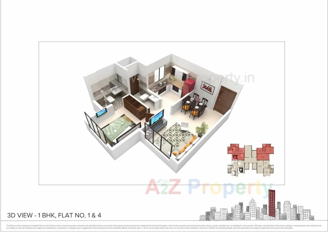 Layout of real estate project Marathon Eminence located at Kurla, MumbaiSuburban, Maharashtra