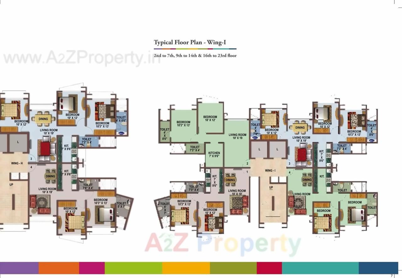 Layout of real estate project Marina Enclave J,k,l located at Borivali, MumbaiSuburban, Maharashtra