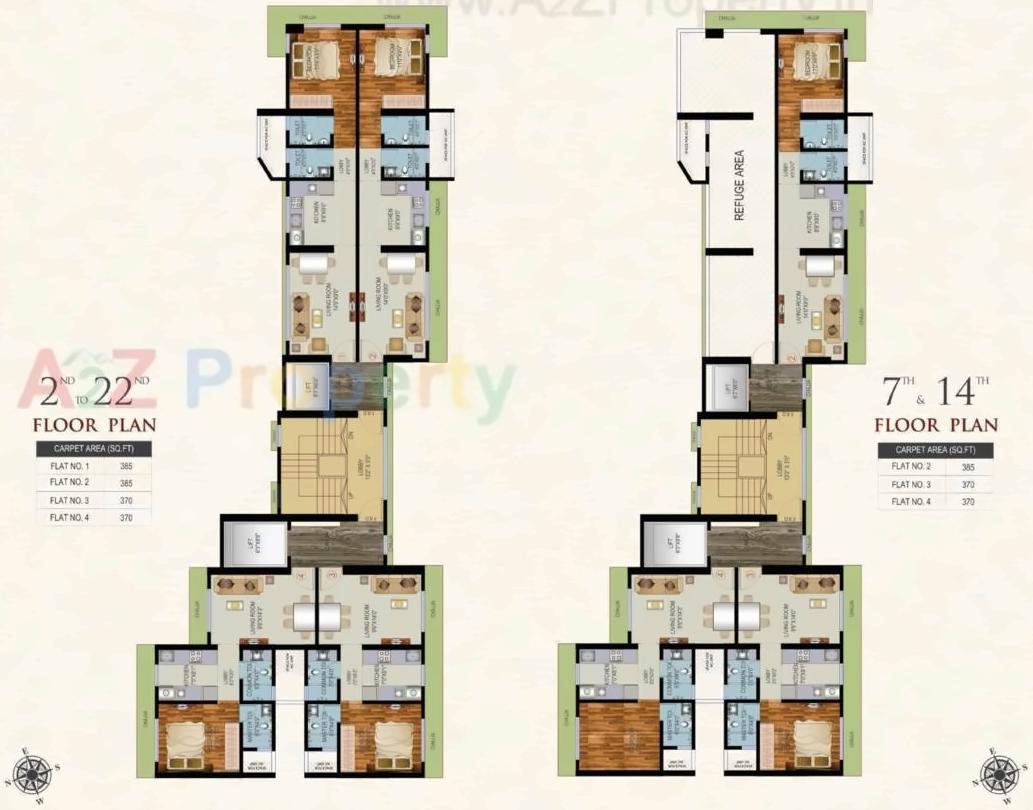 Layout of real estate project Marvel Gold located at Kurla, MumbaiSuburban, Maharashtra