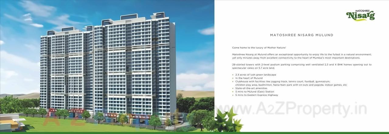 3D Elevation of real estate project Matoshree Nisarg Tower located at Kurla, MumbaiSuburban, Maharashtra