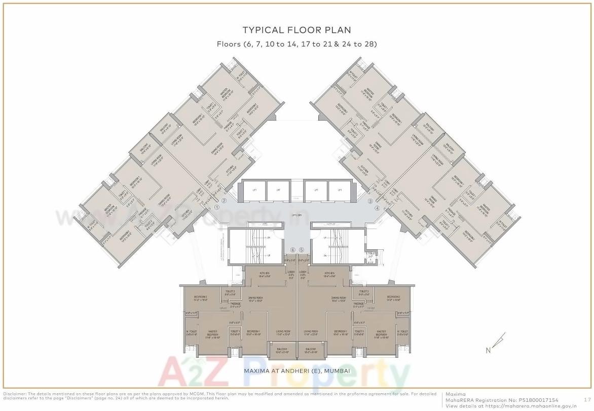 Layout of real estate project Maxima located at Andheri, MumbaiSuburban, Maharashtra
