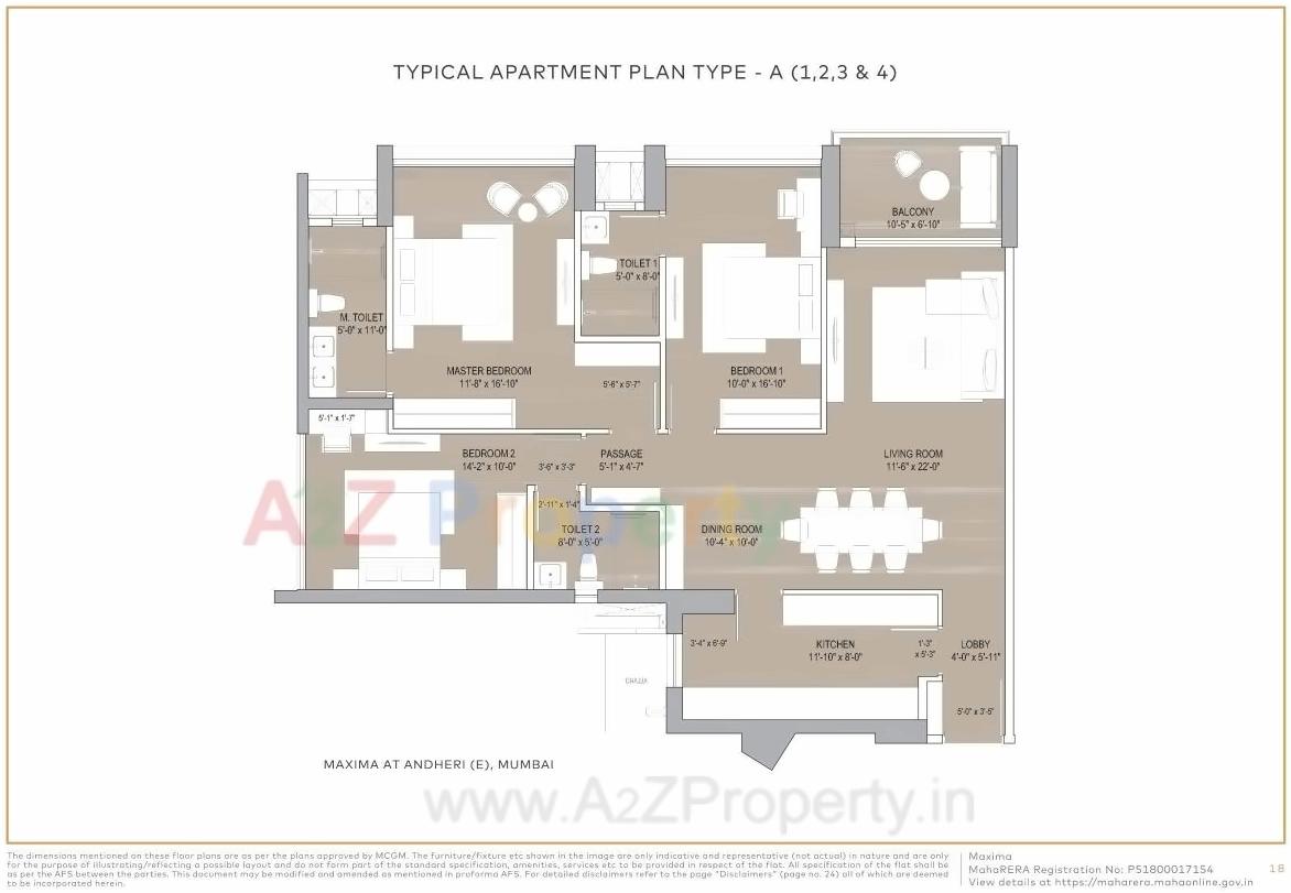 Layout of real estate project Maxima located at Andheri, MumbaiSuburban, Maharashtra