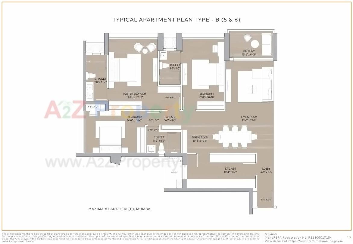 Layout of real estate project Maxima located at Andheri, MumbaiSuburban, Maharashtra