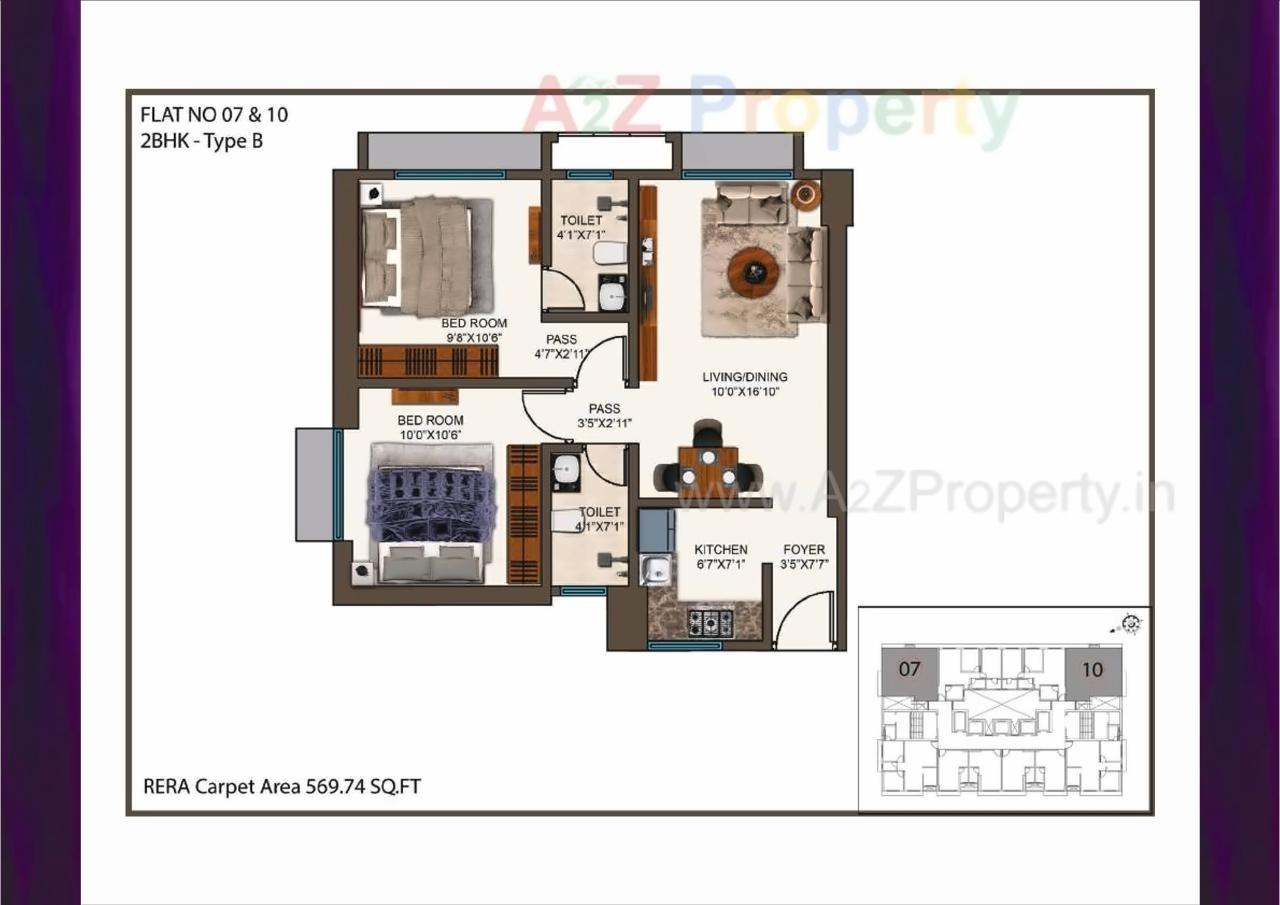 Layout of real estate project Mayfair The View located at Kurla, MumbaiSuburban, Maharashtra