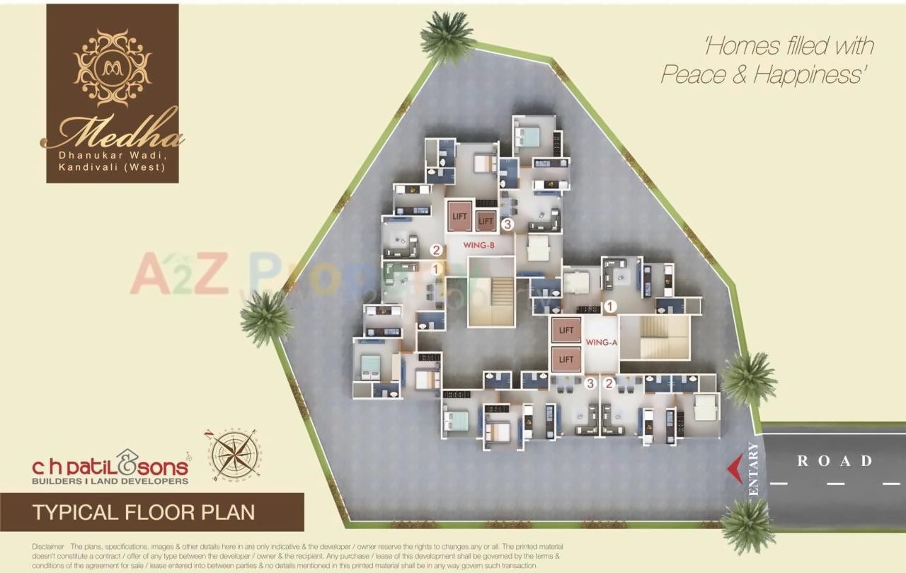 Layout of real estate project Medha Chsl located at Borivali, MumbaiSuburban, Maharashtra