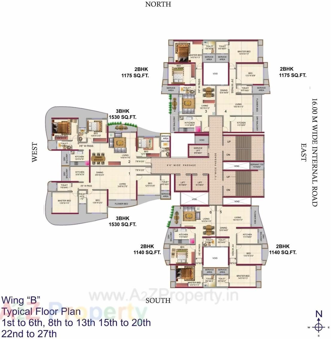 Layout of real estate project Metropolis Residences located at Andheri, MumbaiSuburban, Maharashtra