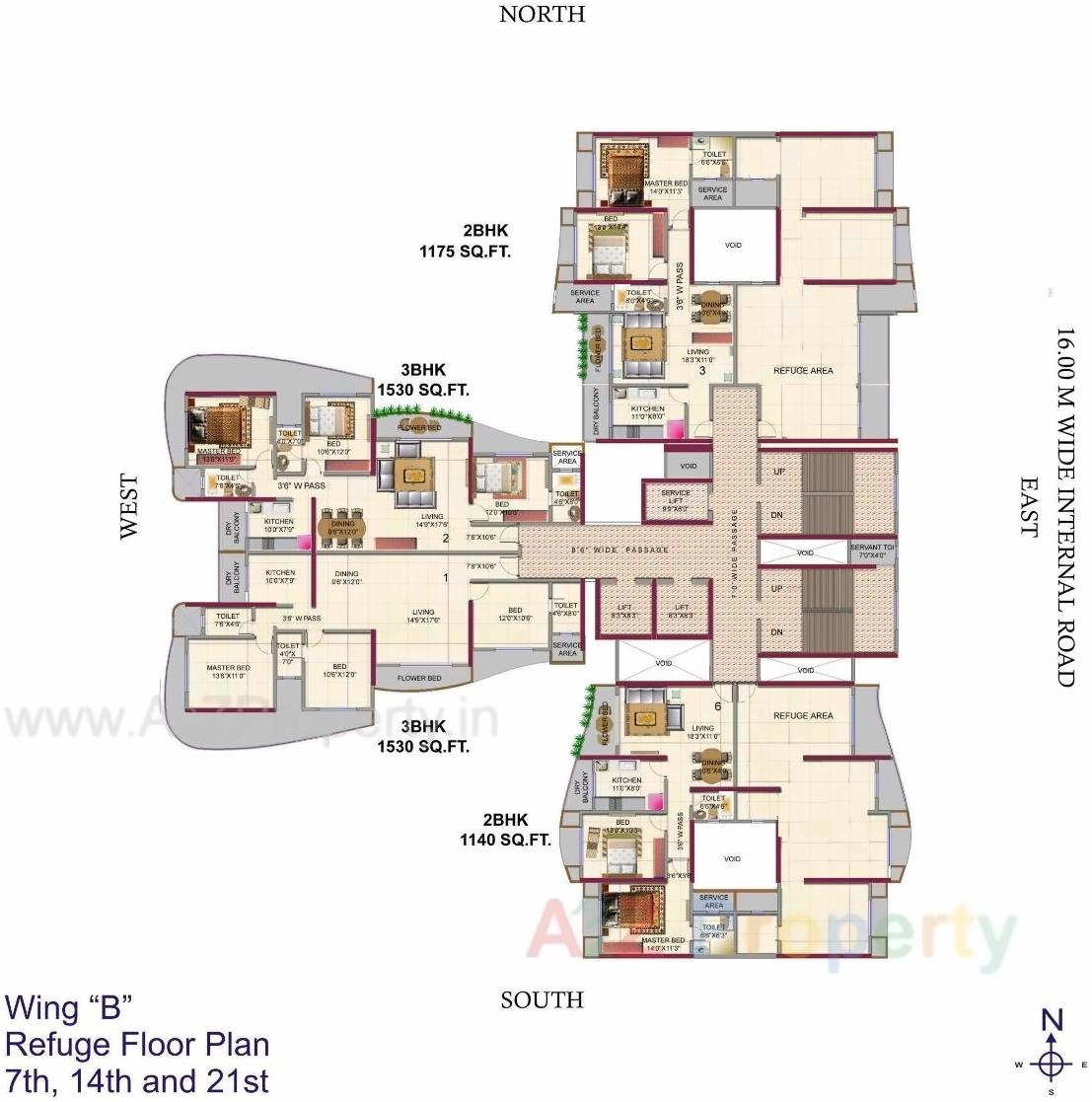 Layout of real estate project Metropolis Residences located at Andheri, MumbaiSuburban, Maharashtra