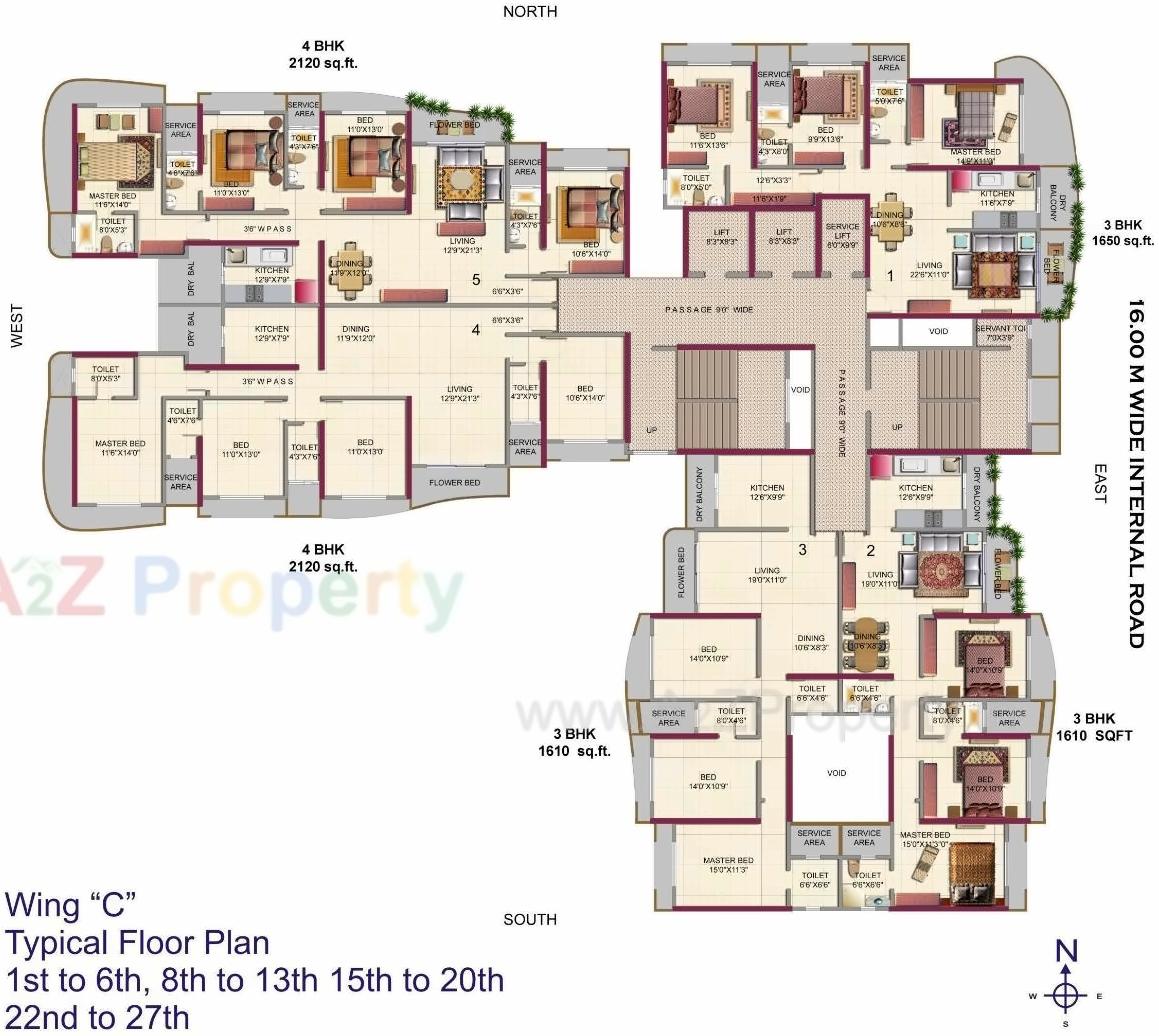 Layout of real estate project Metropolis Residences located at Andheri, MumbaiSuburban, Maharashtra