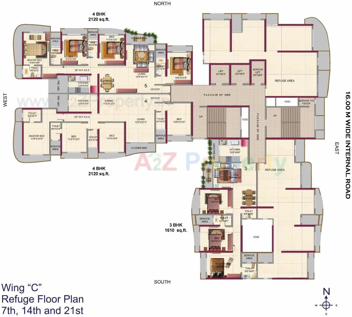 Layout of real estate project Metropolis Residences located at Andheri, MumbaiSuburban, Maharashtra