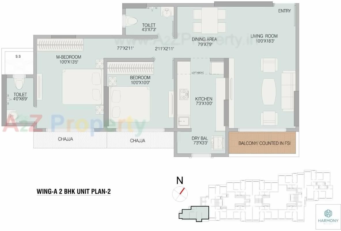 Layout of real estate project Midas Bhoomi Harmony located at Kurla, MumbaiSuburban, Maharashtra