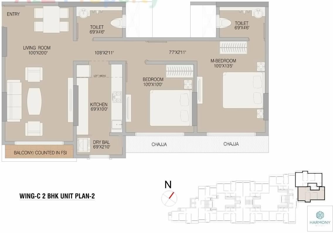 Layout of real estate project Midas Bhoomi Harmony located at Kurla, MumbaiSuburban, Maharashtra