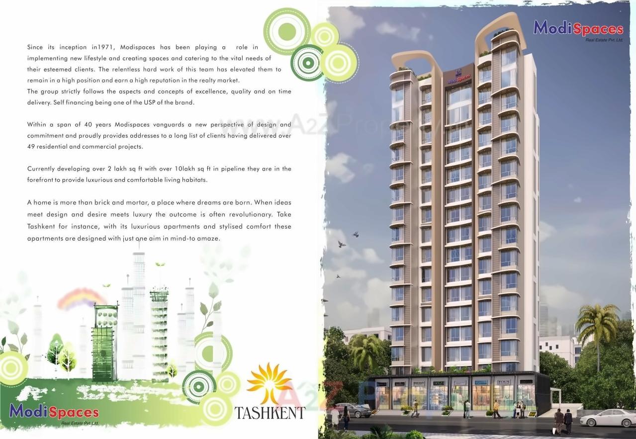 3D Elevation of real estate project Modispaces Tashkent located at Borivali, MumbaiSuburban, Maharashtra