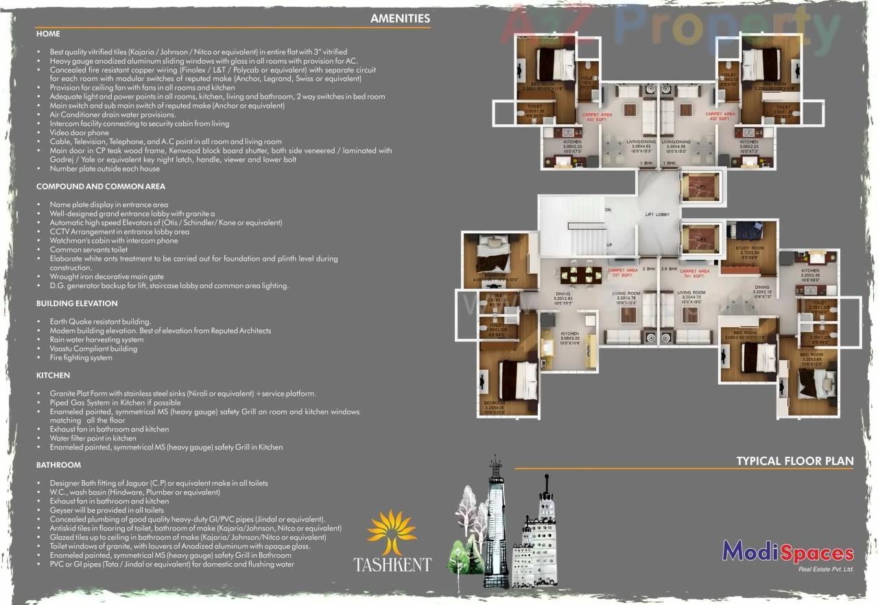Layout of real estate project Modispaces Tashkent located at Borivali, MumbaiSuburban, Maharashtra