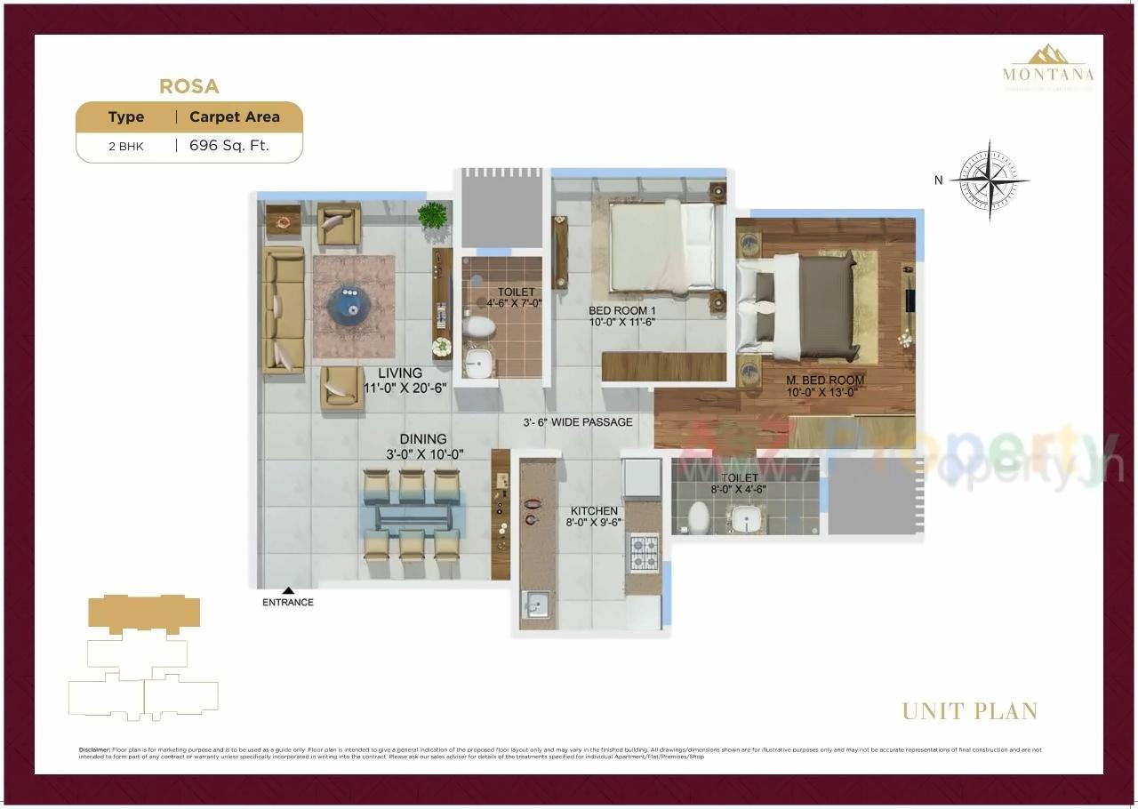 Layout of real estate project Montana located at Kurla, MumbaiSuburban, Maharashtra