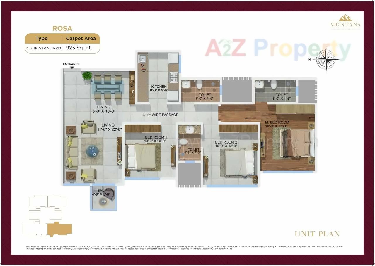 Layout of real estate project Montana located at Kurla, MumbaiSuburban, Maharashtra
