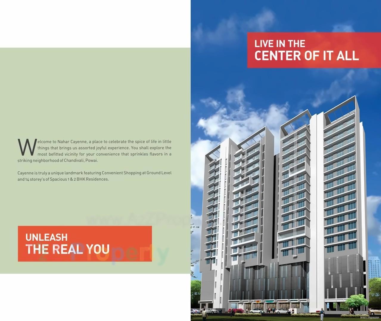 3D Elevation of real estate project Nahar Cayenne located at Kurla, MumbaiSuburban, Maharashtra