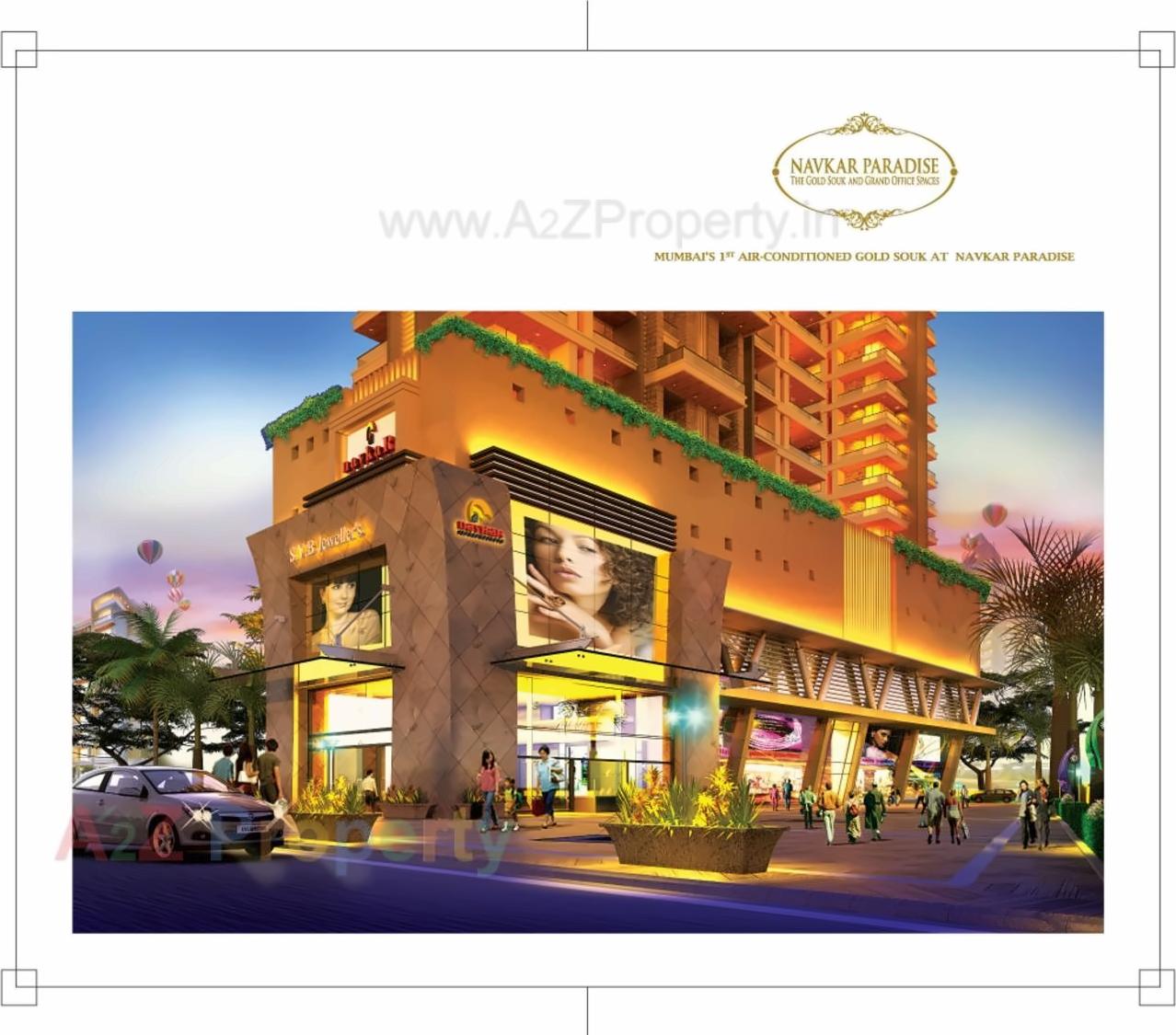 3D Elevation of real estate project Navkar Paradise located at Borivali, MumbaiSuburban, Maharashtra