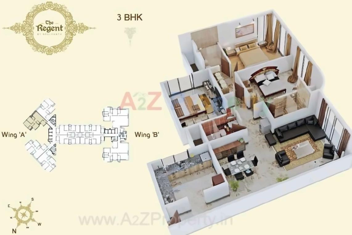 Layout of real estate project Neelkanth Regent located at Kurla, MumbaiSuburban, Maharashtra