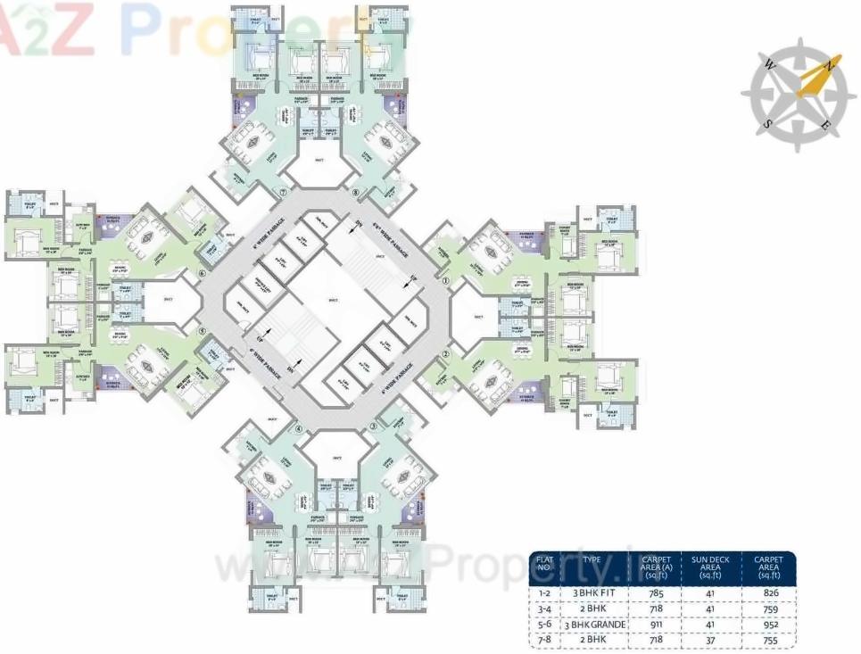 Layout of real estate project Nirmal Lifestyle Turquoise located at Kurla, MumbaiSuburban, Maharashtra