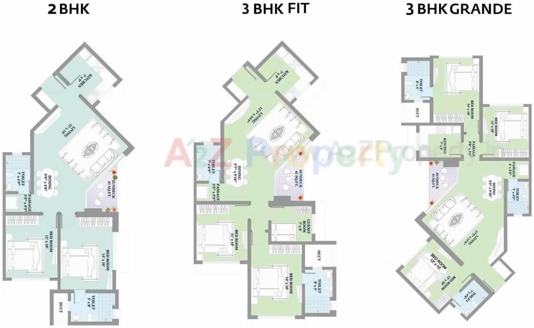 Layout of real estate project Nirmal Lifestyle Turquoise located at Kurla, MumbaiSuburban, Maharashtra