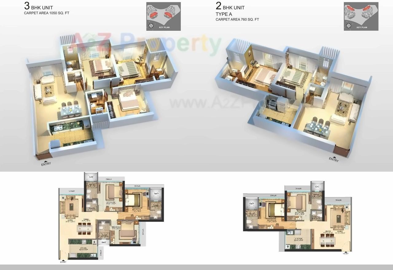 Layout of real estate project Northern Heights located at Borivali, MumbaiSuburban, Maharashtra