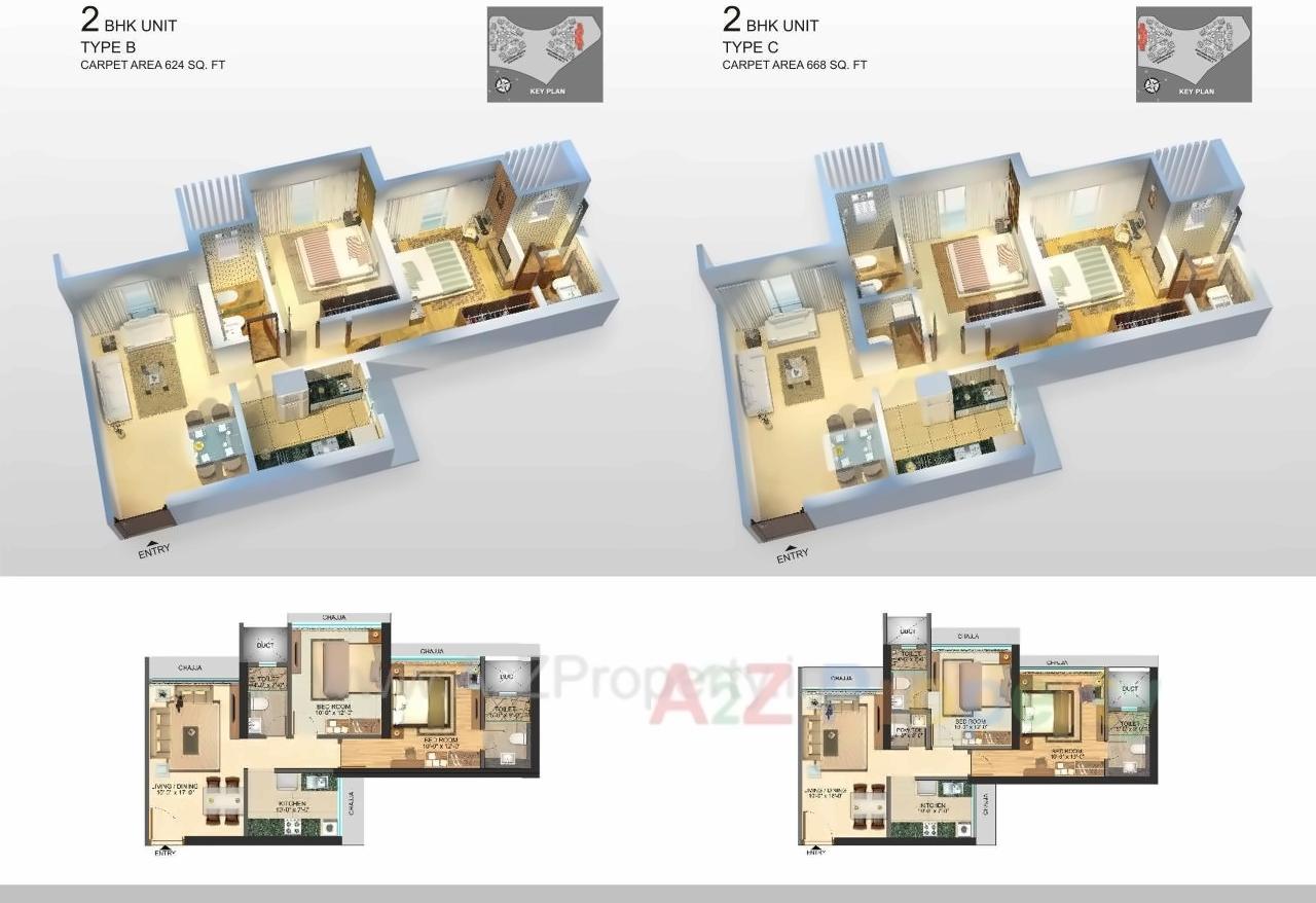 Layout of real estate project Northern Heights located at Borivali, MumbaiSuburban, Maharashtra