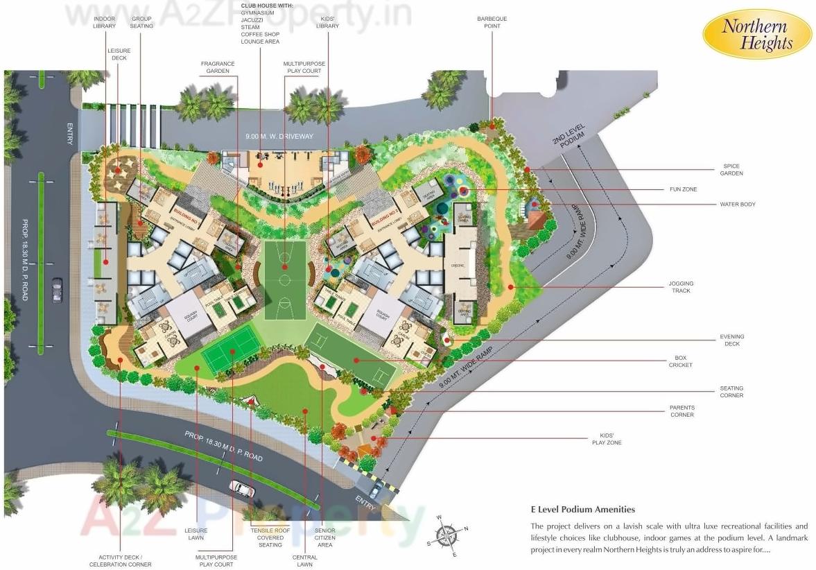 Layout of real estate project Northern Heights located at Borivali, MumbaiSuburban, Maharashtra