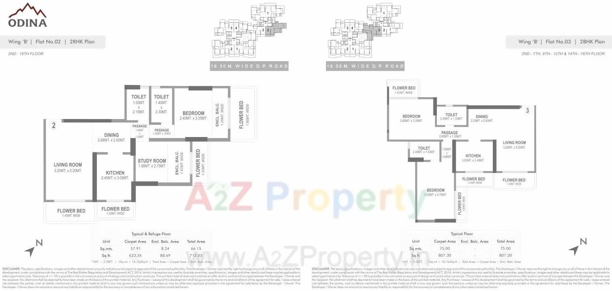 Layout of real estate project Odina located at Kurla, MumbaiSuburban, Maharashtra