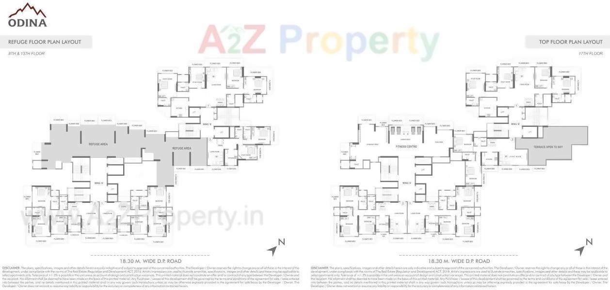 Layout of real estate project Odina located at Kurla, MumbaiSuburban, Maharashtra