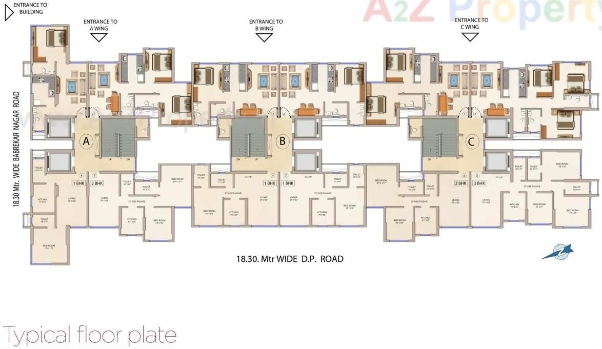 Layout of real estate project Parinee Essence located at Borivali, MumbaiSuburban, Maharashtra