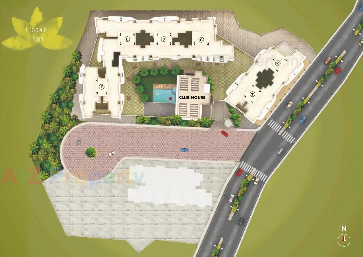 Layout of real estate project Park Royale Ab located at Andheri, MumbaiSuburban, Maharashtra