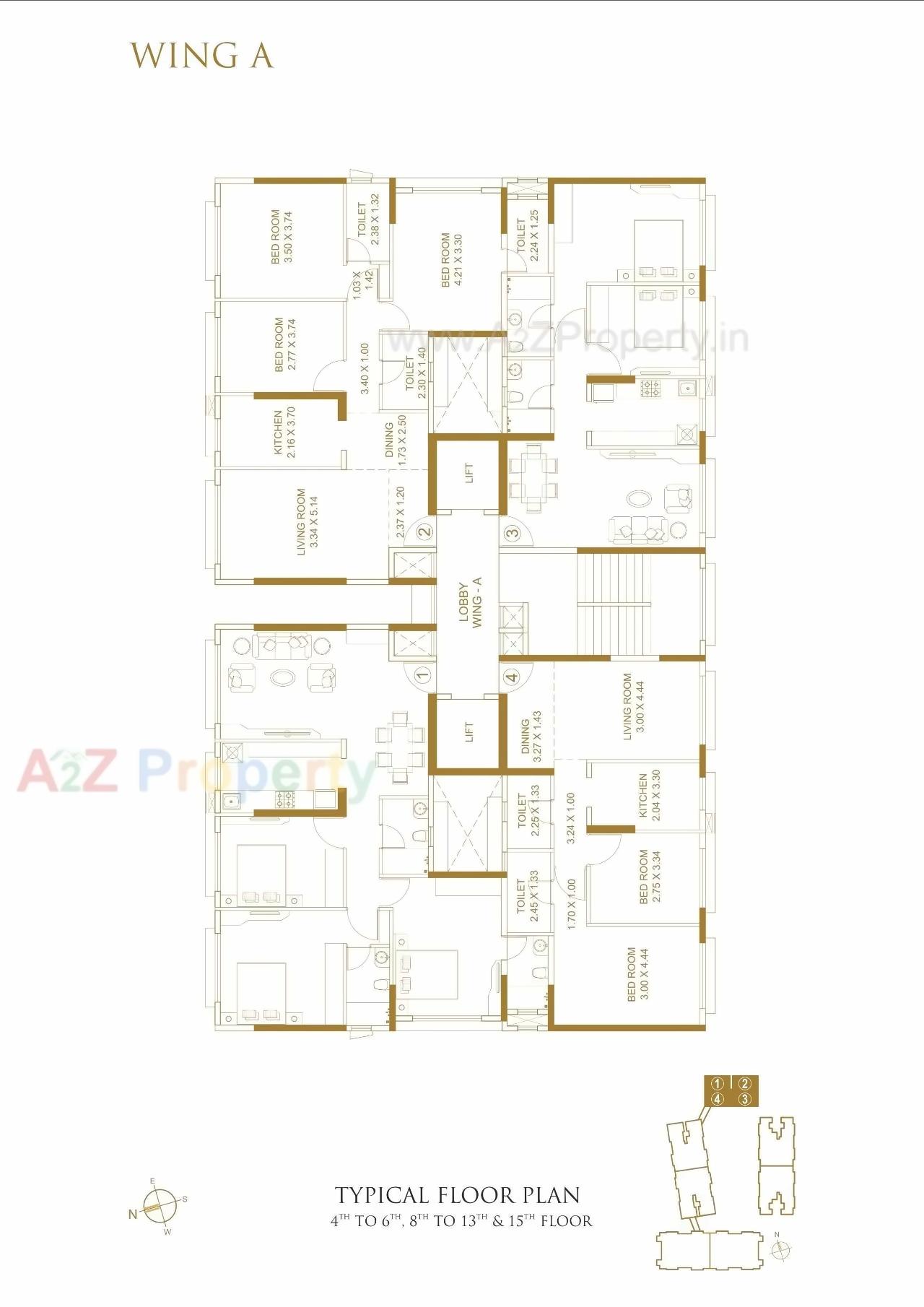 Layout of real estate project Platinum Life located at Andheri, MumbaiSuburban, Maharashtra