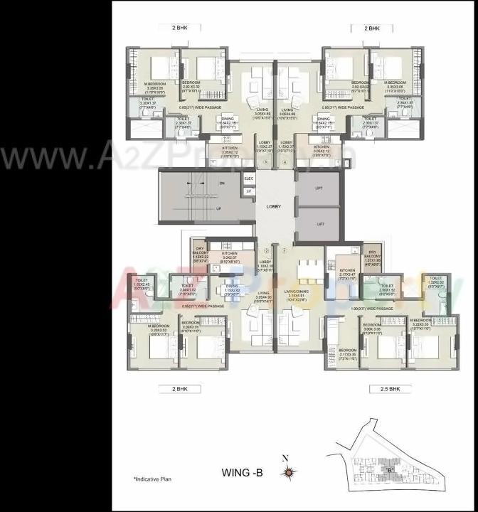 Layout of real estate project Primus Residences located at Andheri, MumbaiSuburban, Maharashtra