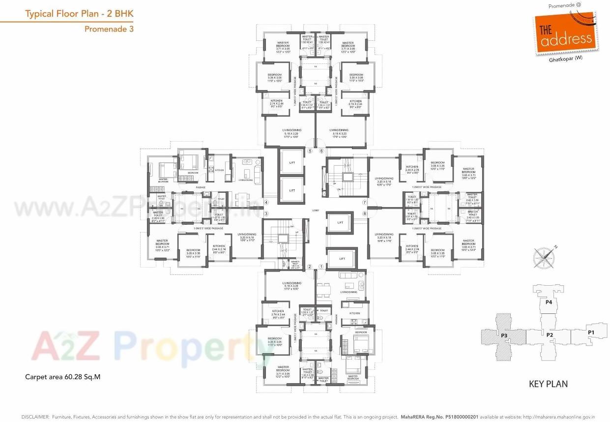 Layout of real estate project Promenade   The Address located at Kurla, MumbaiSuburban, Maharashtra