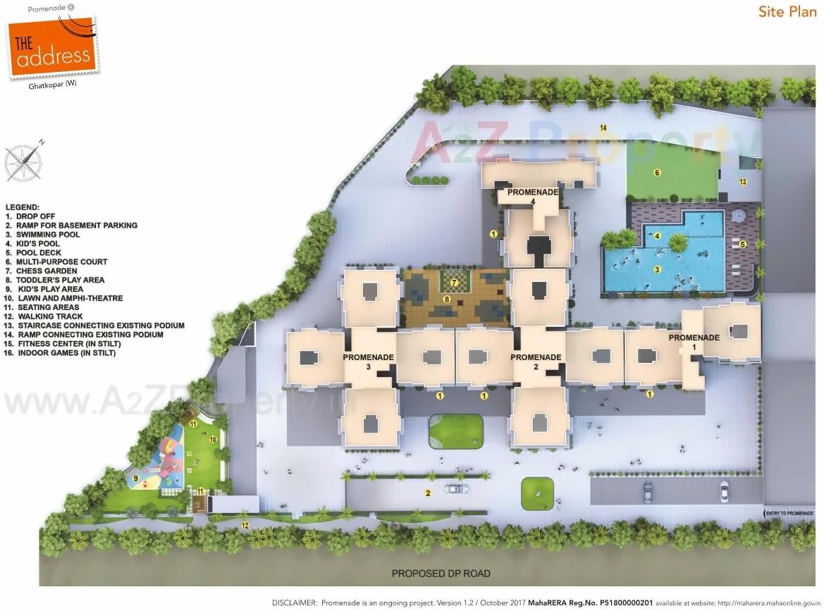 Layout of real estate project Promenade   The Address located at Kurla, MumbaiSuburban, Maharashtra