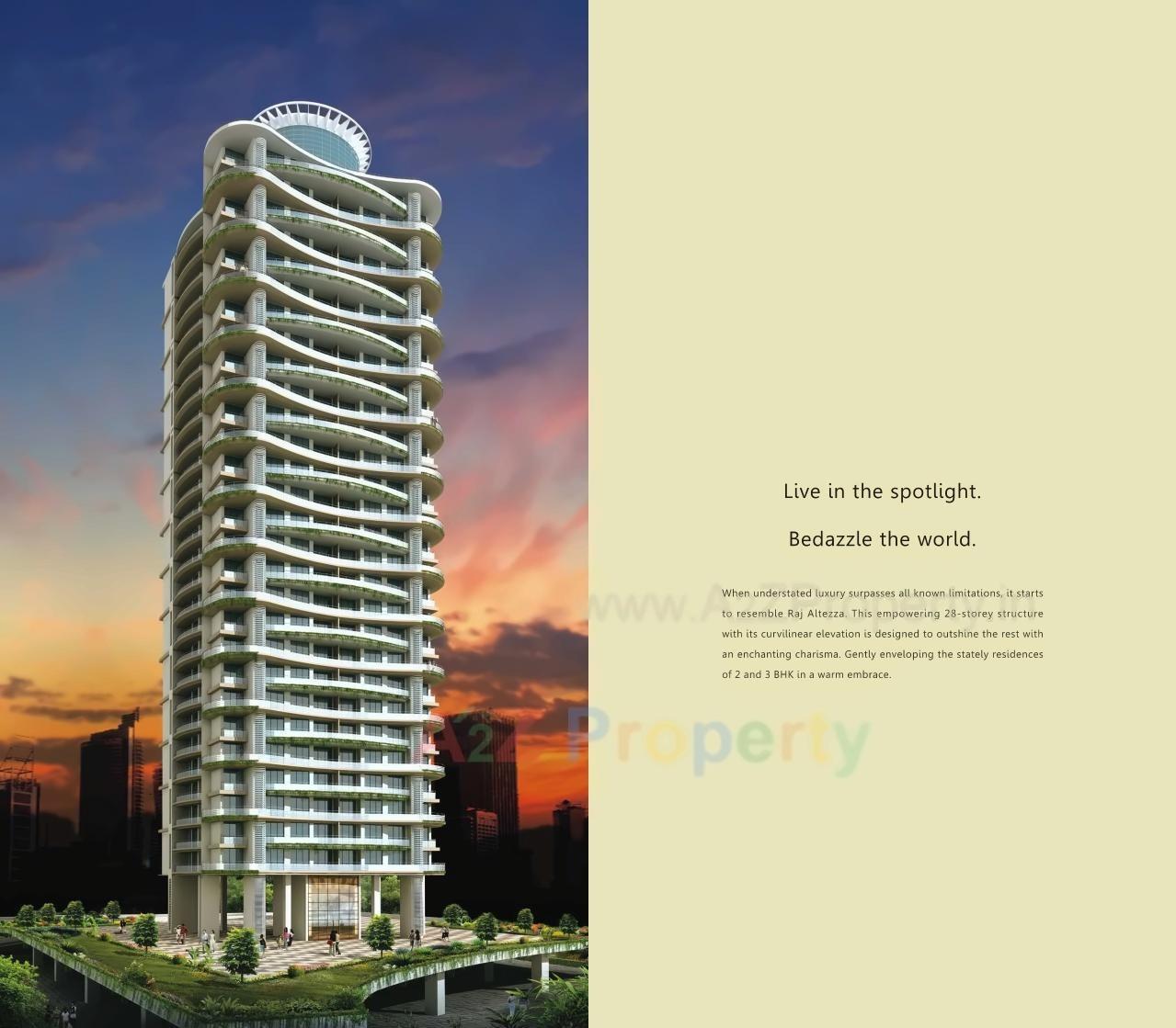 3D Elevation of real estate project Raj Altezza located at Kurla, MumbaiSuburban, Maharashtra