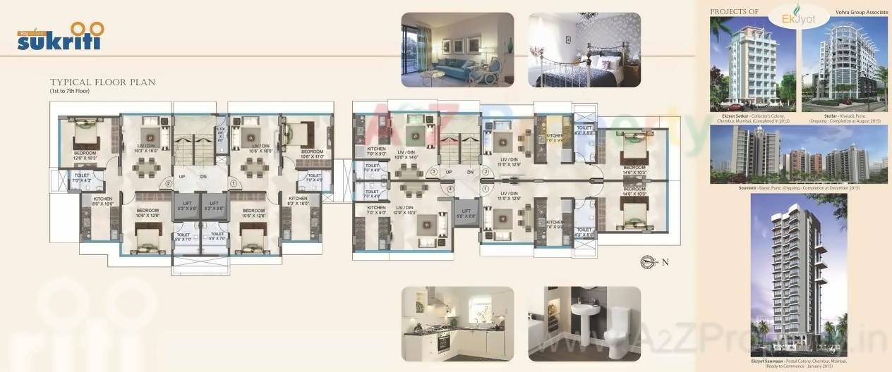 Layout of real estate project Raj Ekjyot Sukruti located at Kurla, MumbaiSuburban, Maharashtra