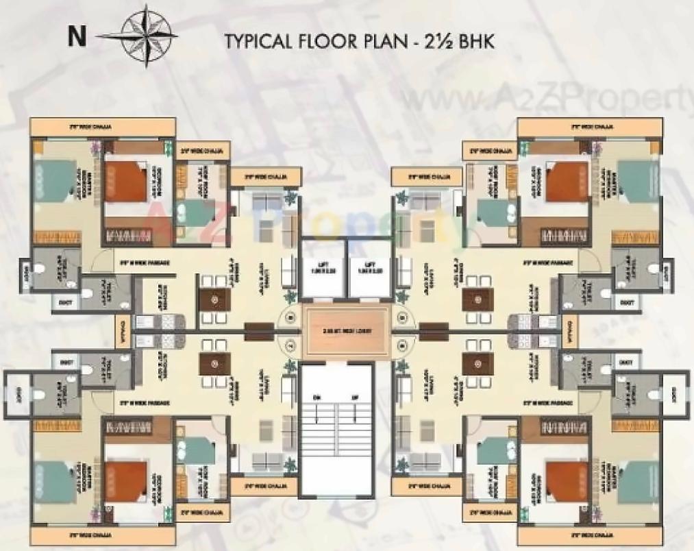 Layout of real estate project Raj Pantheon located at Borivali, MumbaiSuburban, Maharashtra
