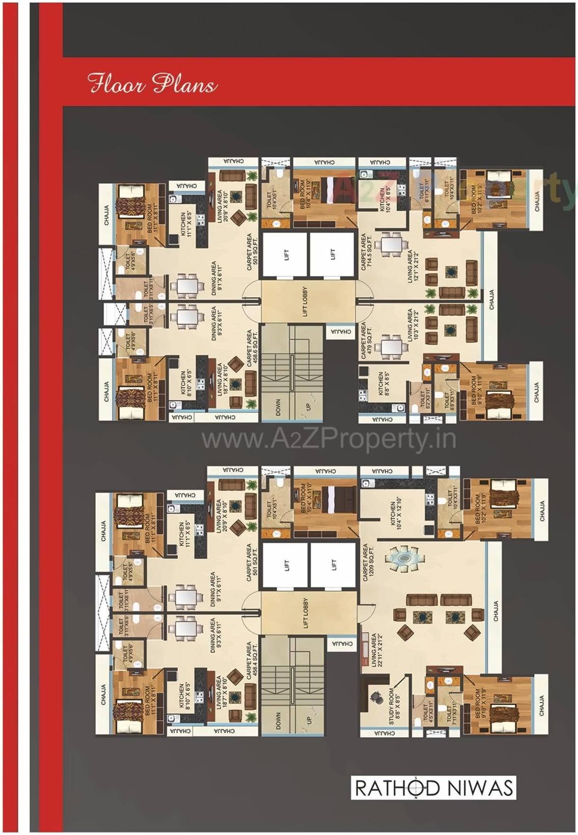 Layout of real estate project Rathod Niwas located at Andheri, MumbaiSuburban, Maharashtra